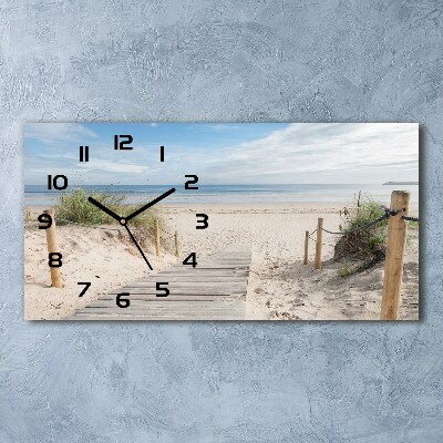 Horizontal wall clock Beach