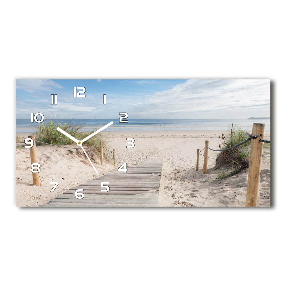 Horizontal wall clock Beach