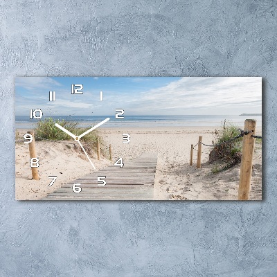 Horizontal wall clock Beach