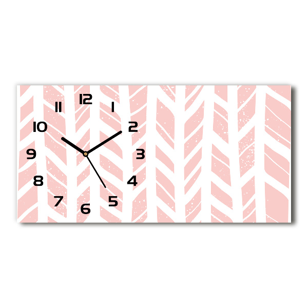 Horizontal wall clock Flankeet pattern