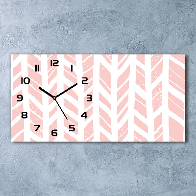 Horizontal wall clock Flankeet pattern