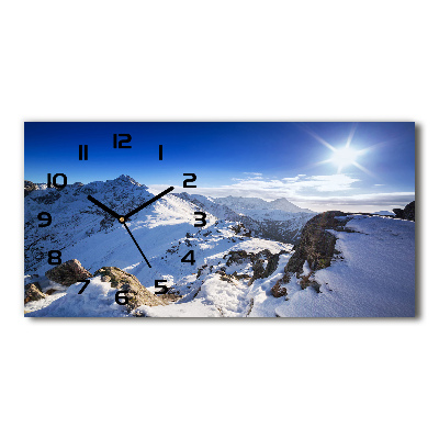 Horizontal wall clock Tatra peak