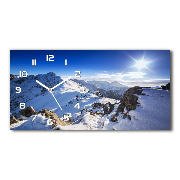 Horizontal wall clock Tatra peak