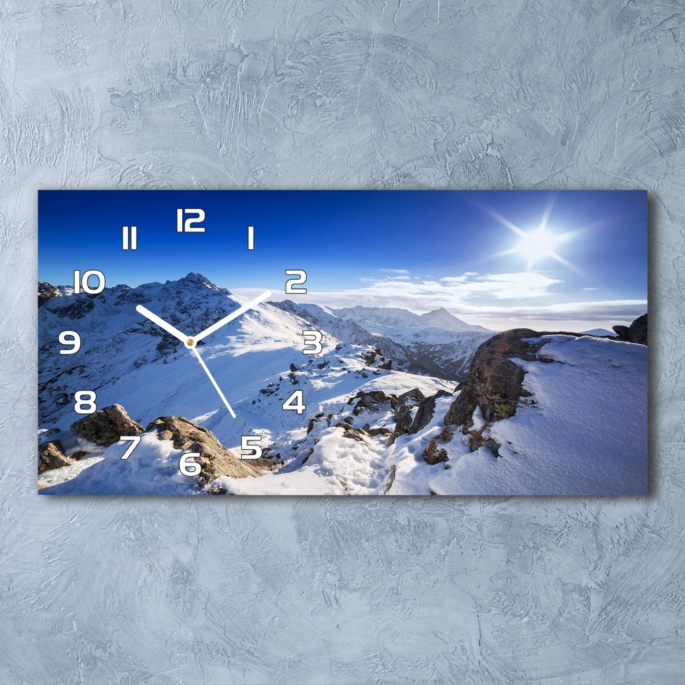 Horizontal wall clock Tatra peak