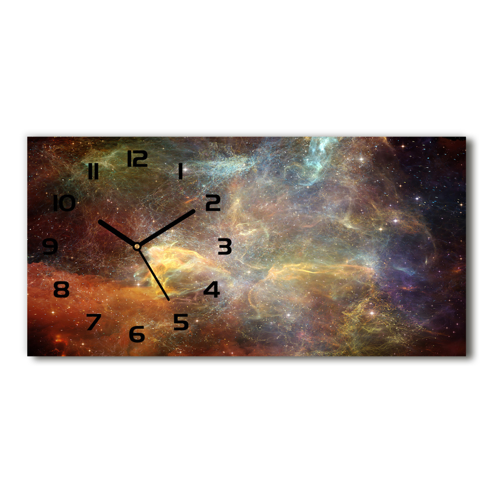 Horizontal wall clock Cosmos