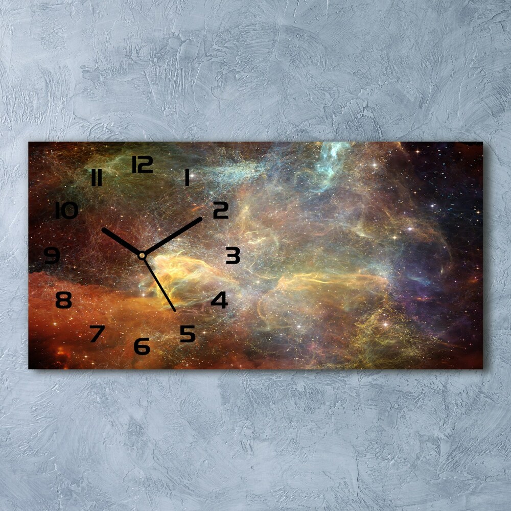 Horizontal wall clock Cosmos