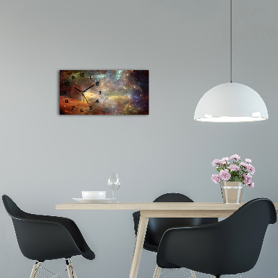 Horizontal wall clock Cosmos