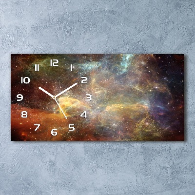 Horizontal wall clock Cosmos