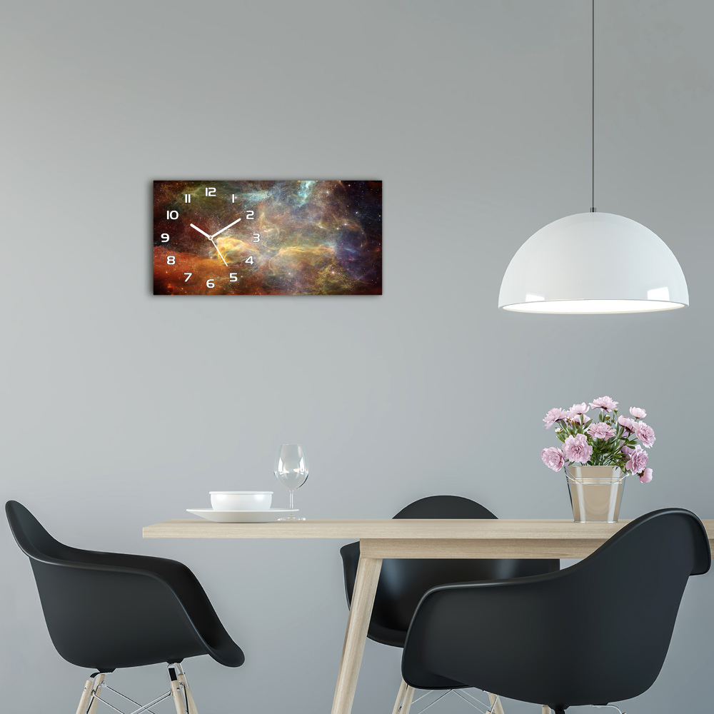 Horizontal wall clock Cosmos