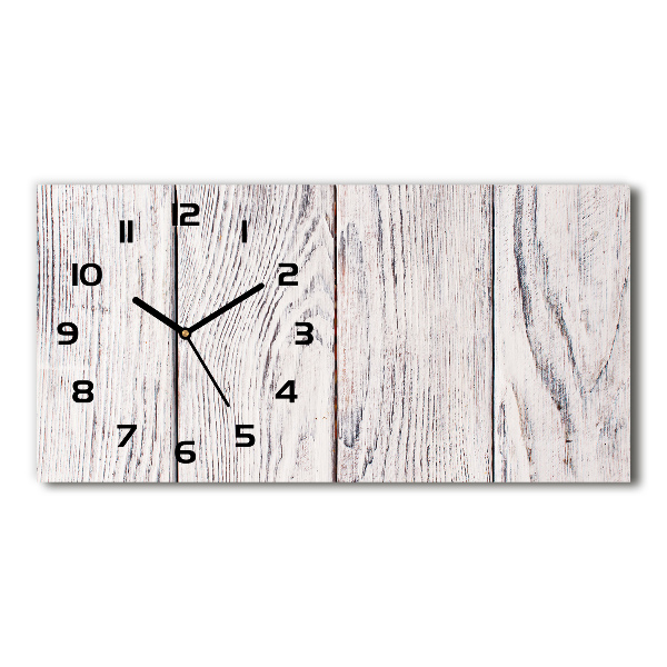 Horizontal wall clock Wooden wall