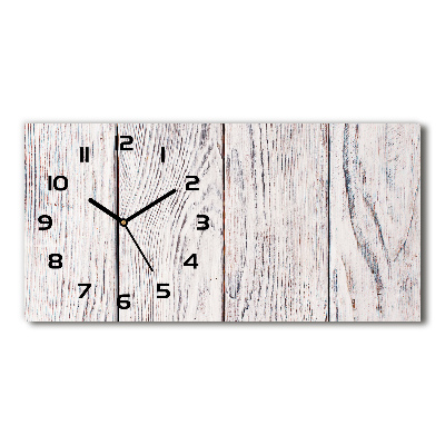 Horizontal wall clock Wooden wall