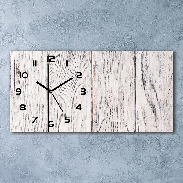 Horizontal wall clock Wooden wall