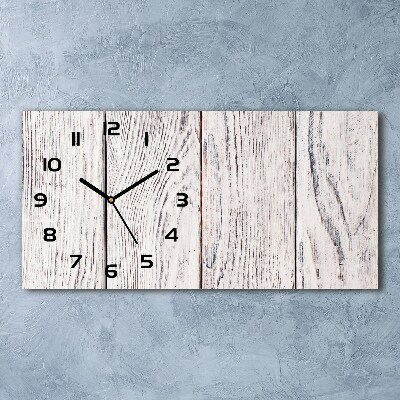 Horizontal wall clock Wooden wall