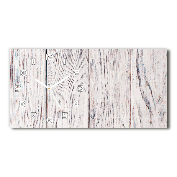 Horizontal wall clock Wooden wall