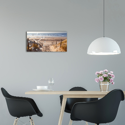 Horizontal rectangular wall clock Coastal dunes