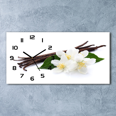 Horizontal wall clock Jasmine and vanilla