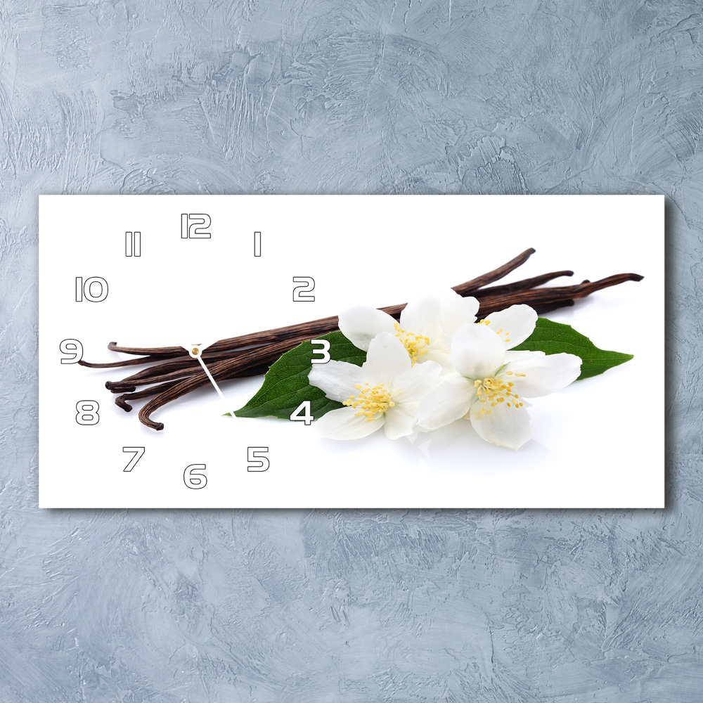 Horizontal wall clock Jasmine and vanilla