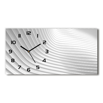 Horizontal rectangular wall clock Abstraction lines