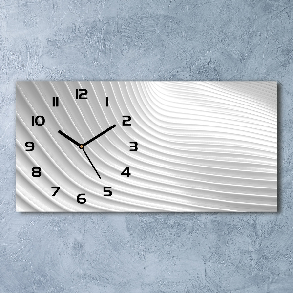 Horizontal rectangular wall clock Abstraction lines