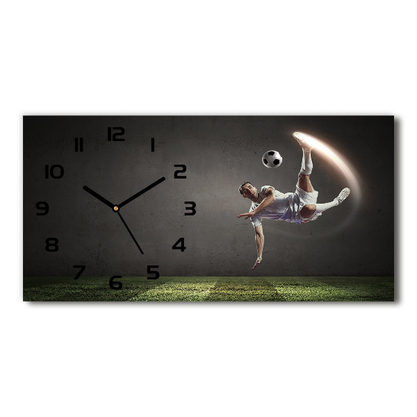 Horizontal wall clock Footballer