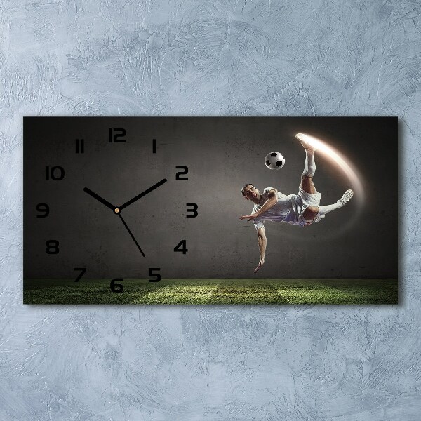 Horizontal wall clock Footballer