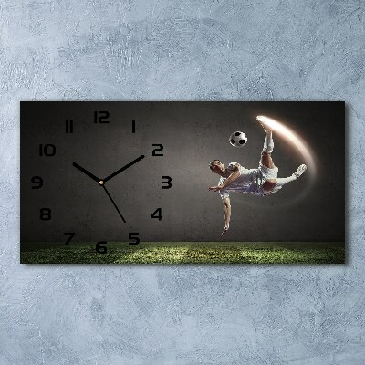 Horizontal wall clock Footballer