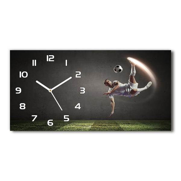 Horizontal wall clock Footballer