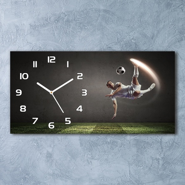 Horizontal wall clock Footballer