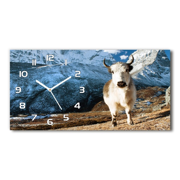 Horizontal wall clock Like a common mountain