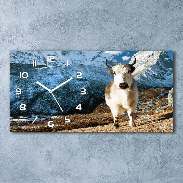 Horizontal wall clock Like a common mountain