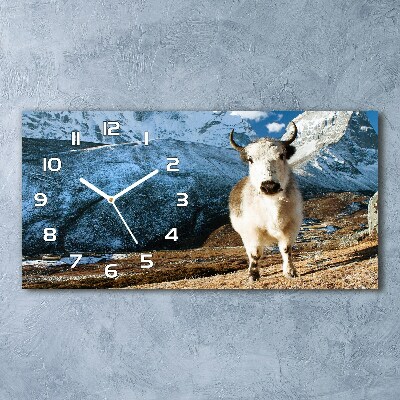 Horizontal wall clock Like a common mountain