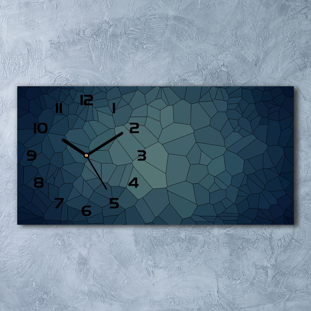 Horizontal rectangular wall clock Abstraction Background