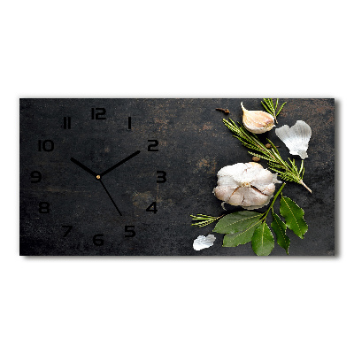 Horizontal wall clock Garlic