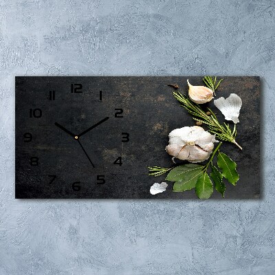 Horizontal wall clock Garlic