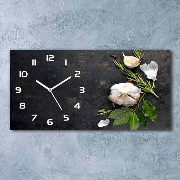 Horizontal wall clock Garlic