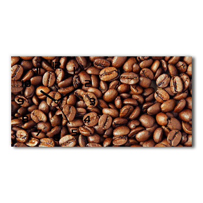 Horizontal rectangular wall clock Coffee beans