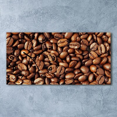 Horizontal rectangular wall clock Coffee beans