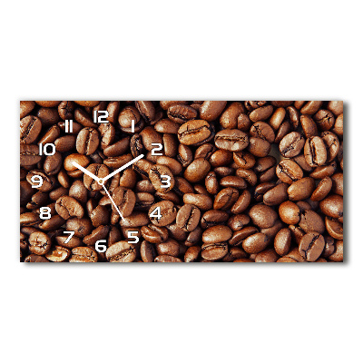 Horizontal rectangular wall clock Coffee beans