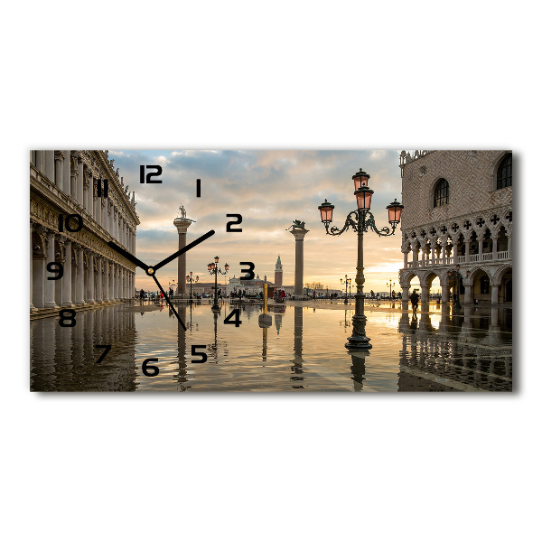 Horizontal wall clock Venice Italy