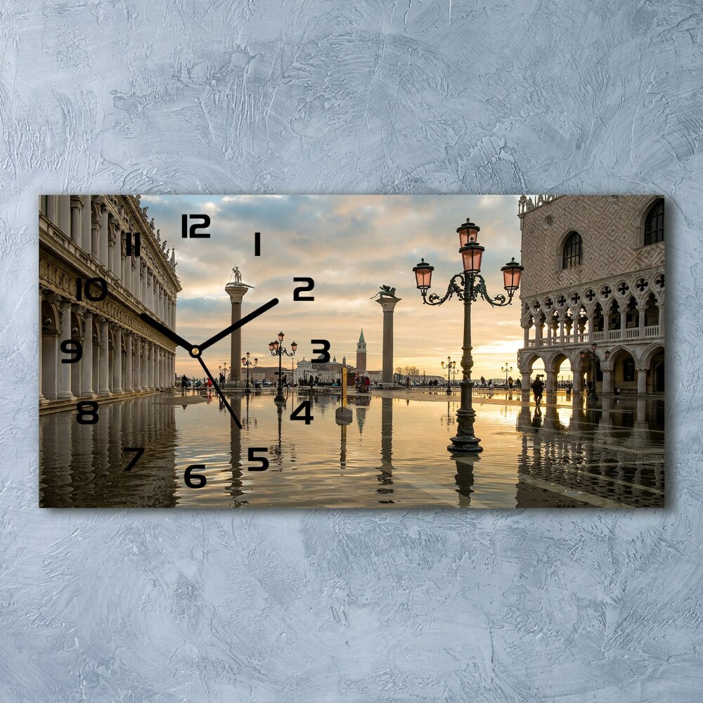 Horizontal wall clock Venice Italy