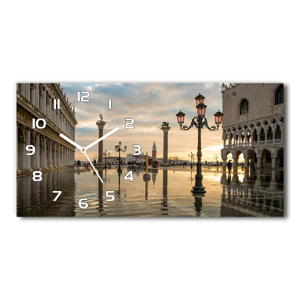 Horizontal wall clock Venice Italy