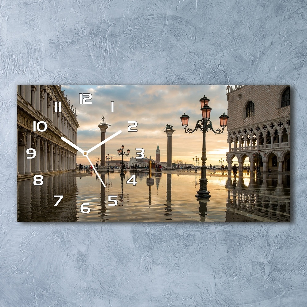 Horizontal wall clock Venice Italy