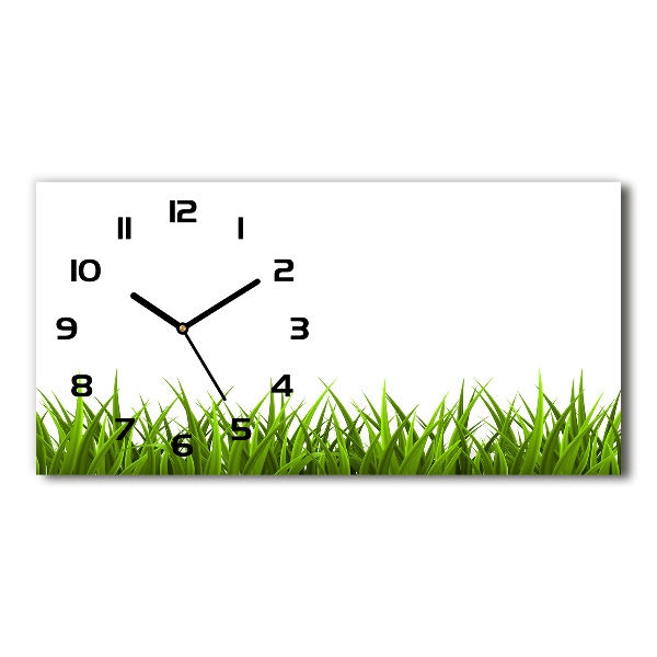 Horizontal rectangular wall clock Grass