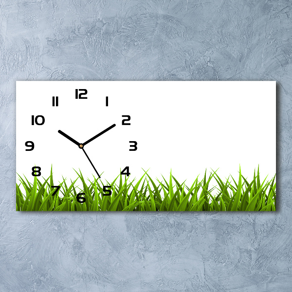 Horizontal rectangular wall clock Grass