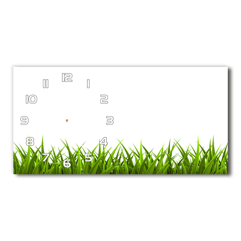 Horizontal rectangular wall clock Grass