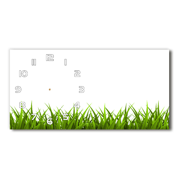 Horizontal rectangular wall clock Grass