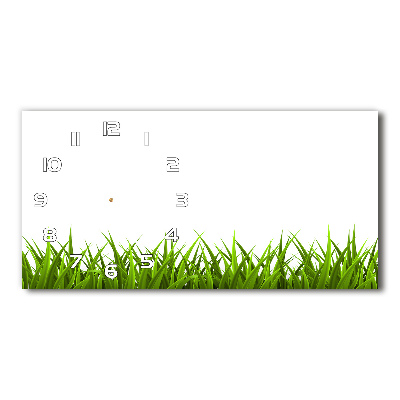 Horizontal rectangular wall clock Grass