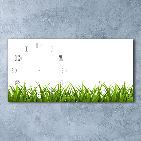 Horizontal rectangular wall clock Grass