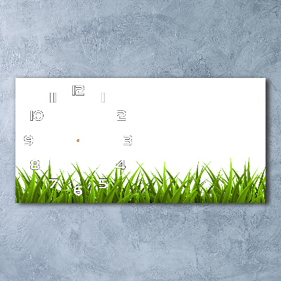 Horizontal rectangular wall clock Grass