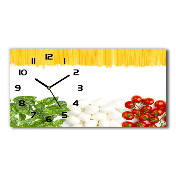 Horizontal wall clock Italian flag